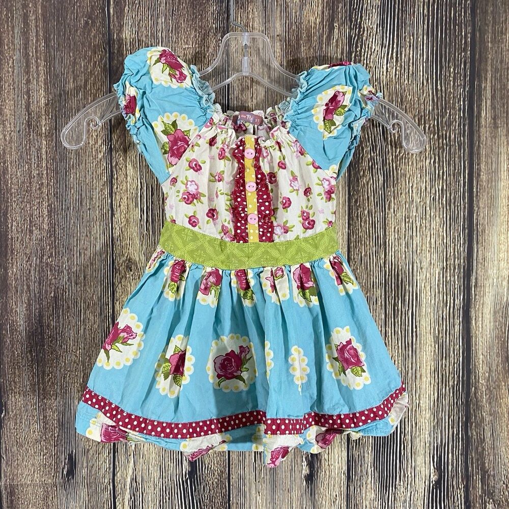 Jelly the Pug Girls 2T Darling Collection Kassie Tunic Top/Dress Floral Cotton